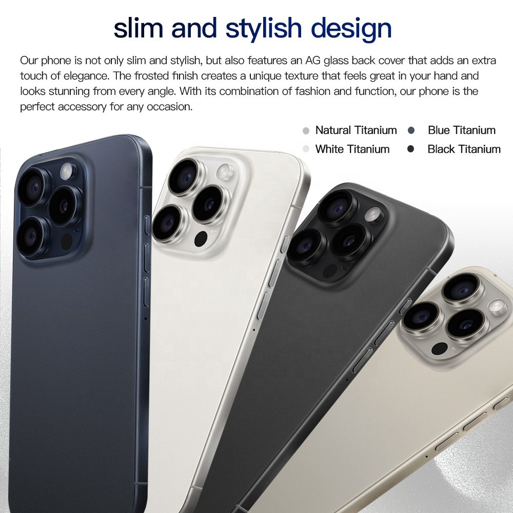 Original i15 phone 15 pro max neuf 6.7 inch 12GB + 512Gb Clone IOS smartphone 8-core celulares 15 pro max unlocked mobile phone